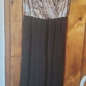 Elegant Black and Brown Women's Dress